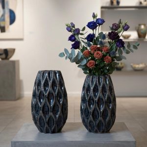 Vaso Ovale – Texture 3D e Smalti Vulcanici