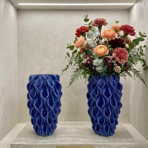 Vaso Scultoreo "Onda Blu"